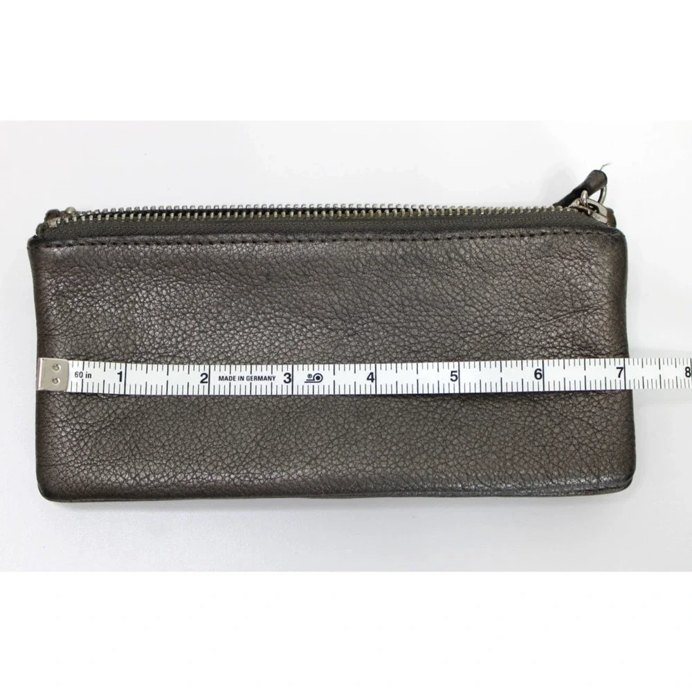Brighton Wallet Pretty Tough Heritage Collection Pewter Silver Studded Gray Zip